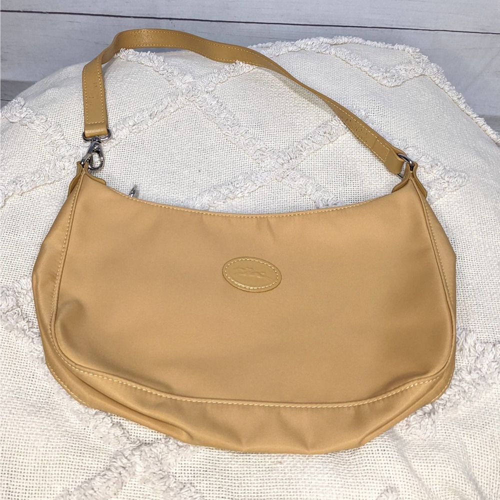 Longchamp Vintage Le Planetes Shoulder Bag Brown Women's Size Small
